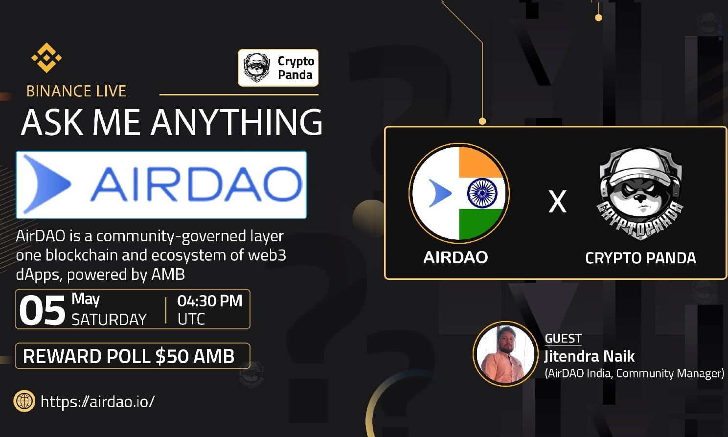 Crypto Panda presents AMA with AirDAO India