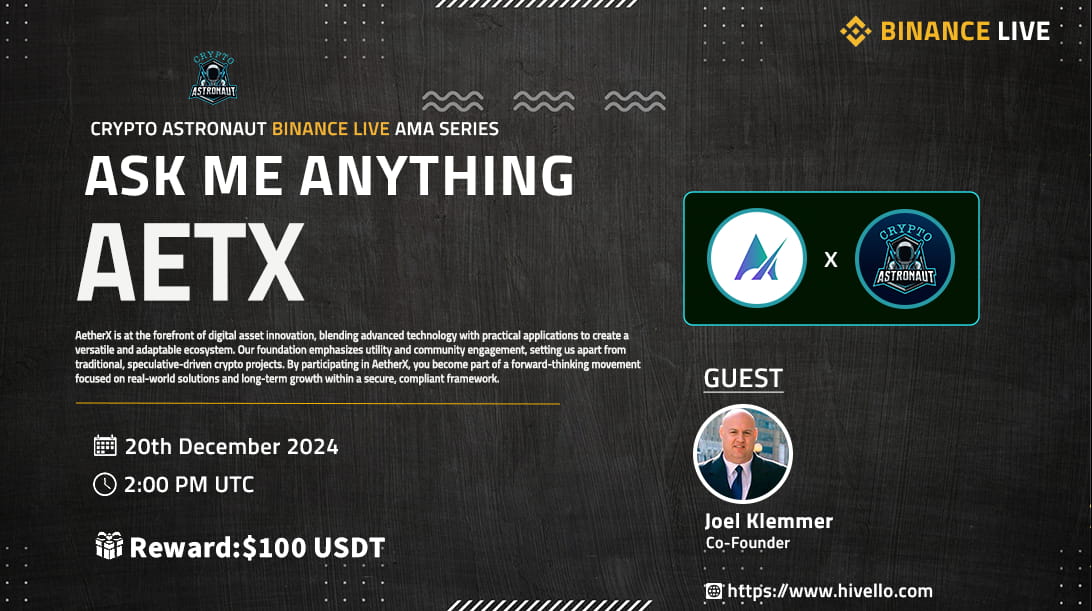 CRYPTO ASTRONAUT HOST AMA WITH AETX