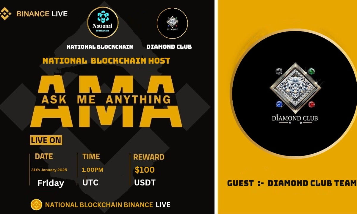 AMA National Blockchain with Diamond Club ||Reward $100 USDT