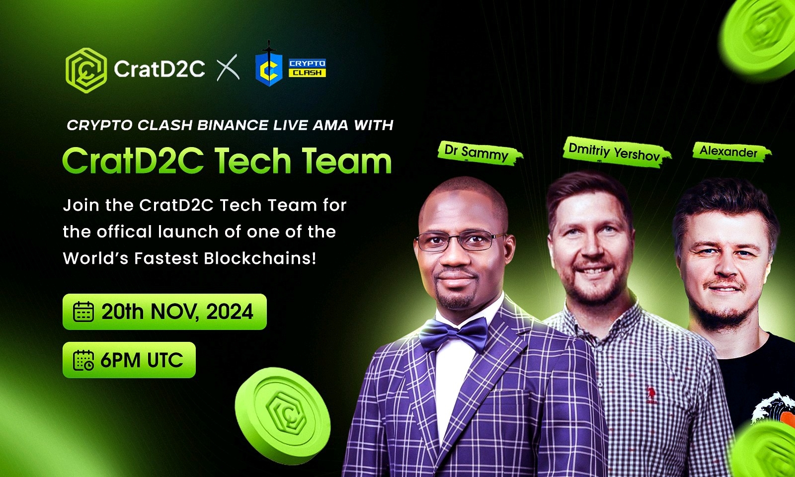 AMA - CratD2C Tech Team X Crypto Clash | $50 USDT Rewards