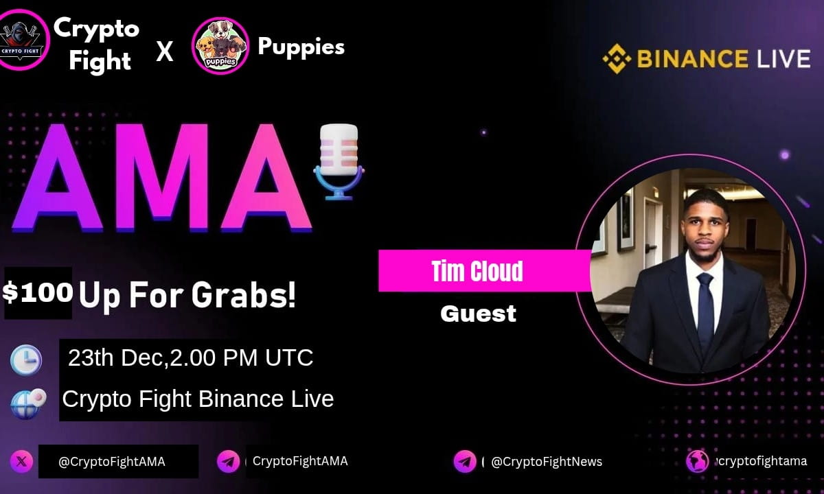 Crypto Fight Binance Live AMA With Puppies" || Reward : 100$ USDT