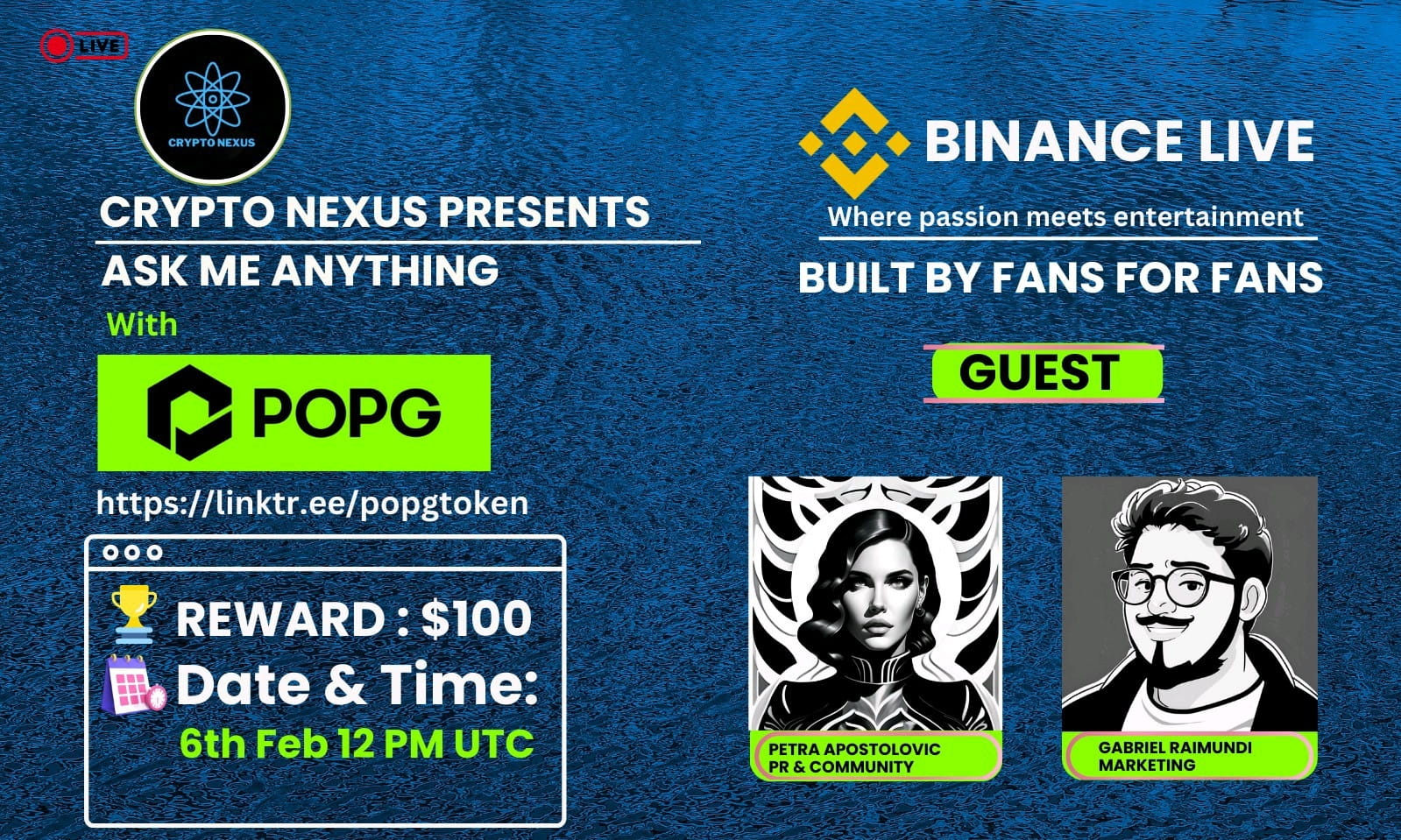 Crypto nexus Binance live AMA With POPG