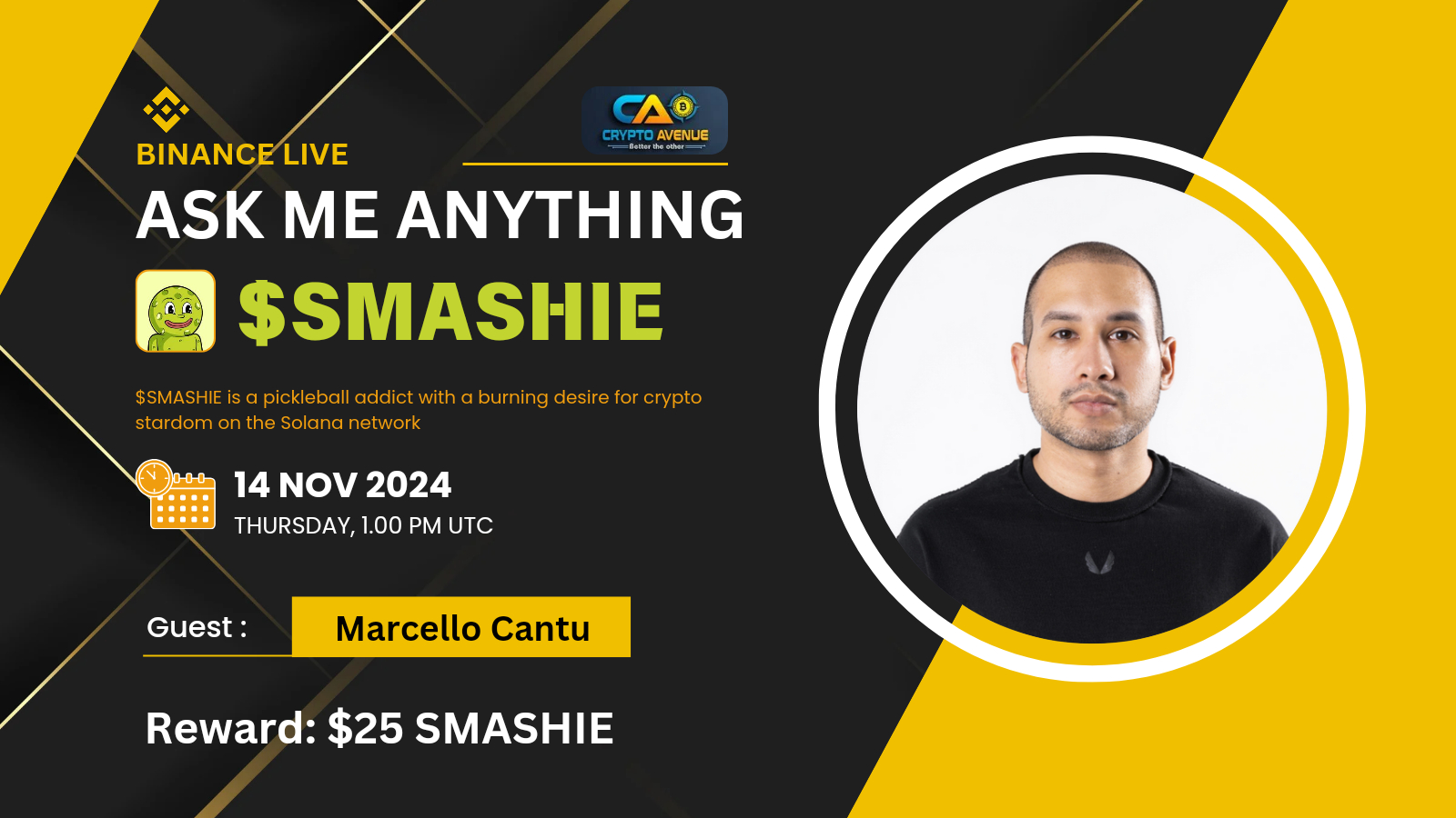 AMA -  Crypto Avenue X SMASHIE [ Reward $25 ]