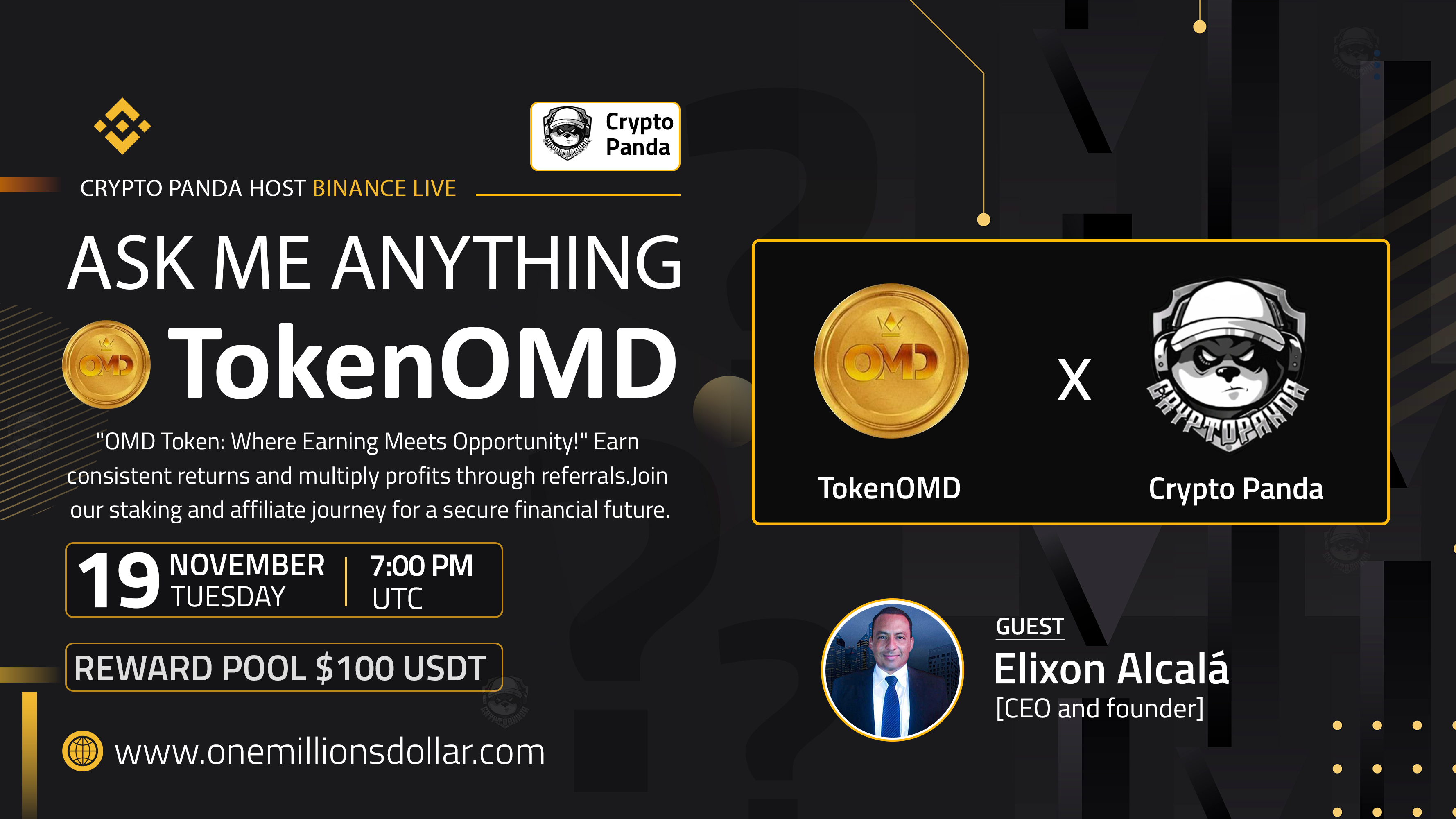 Crypto Panda Presents AMA with TokenOMD // $100 Giveaway