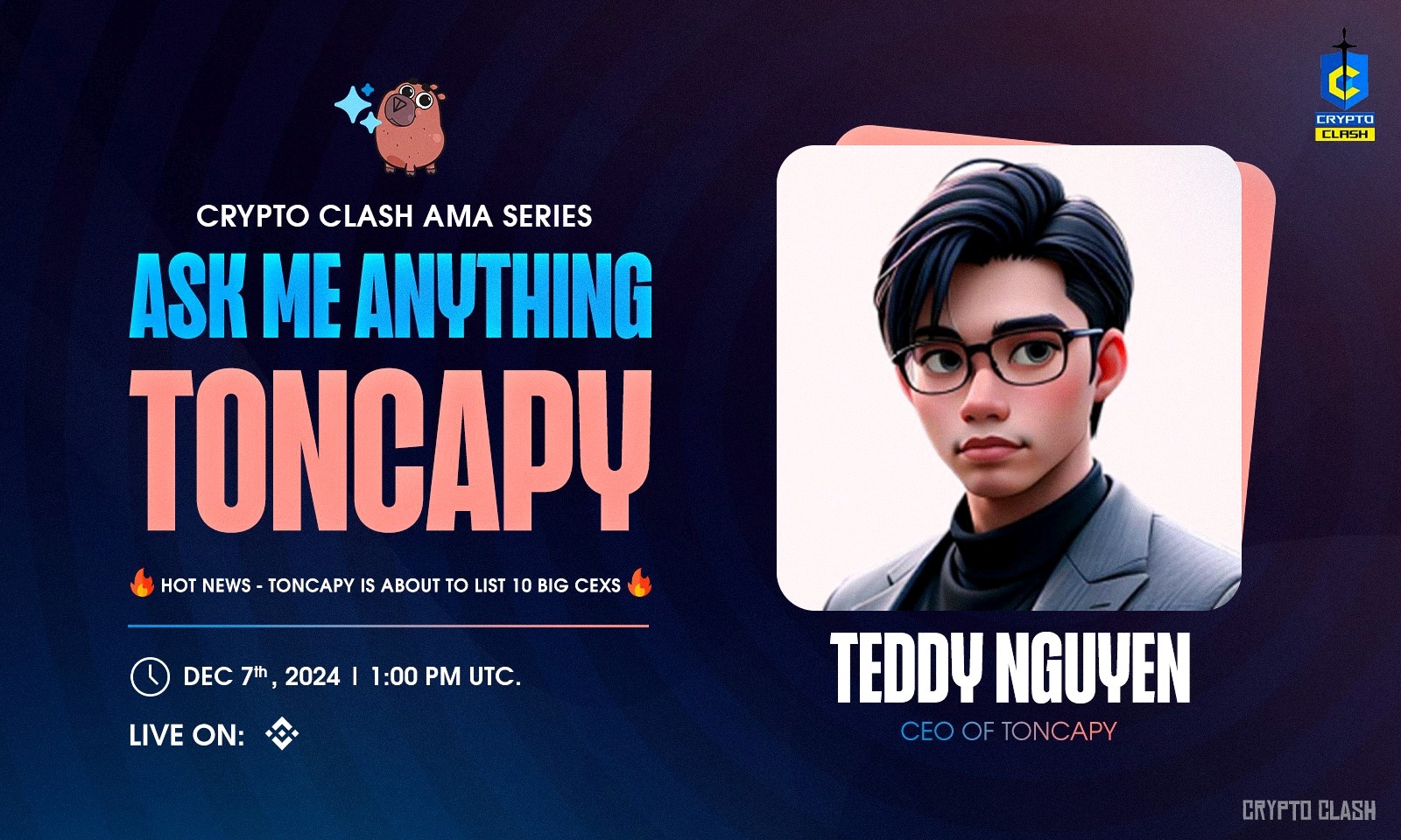 AMA - Toncapy X Crypto Clash | $50 USDT Rewards