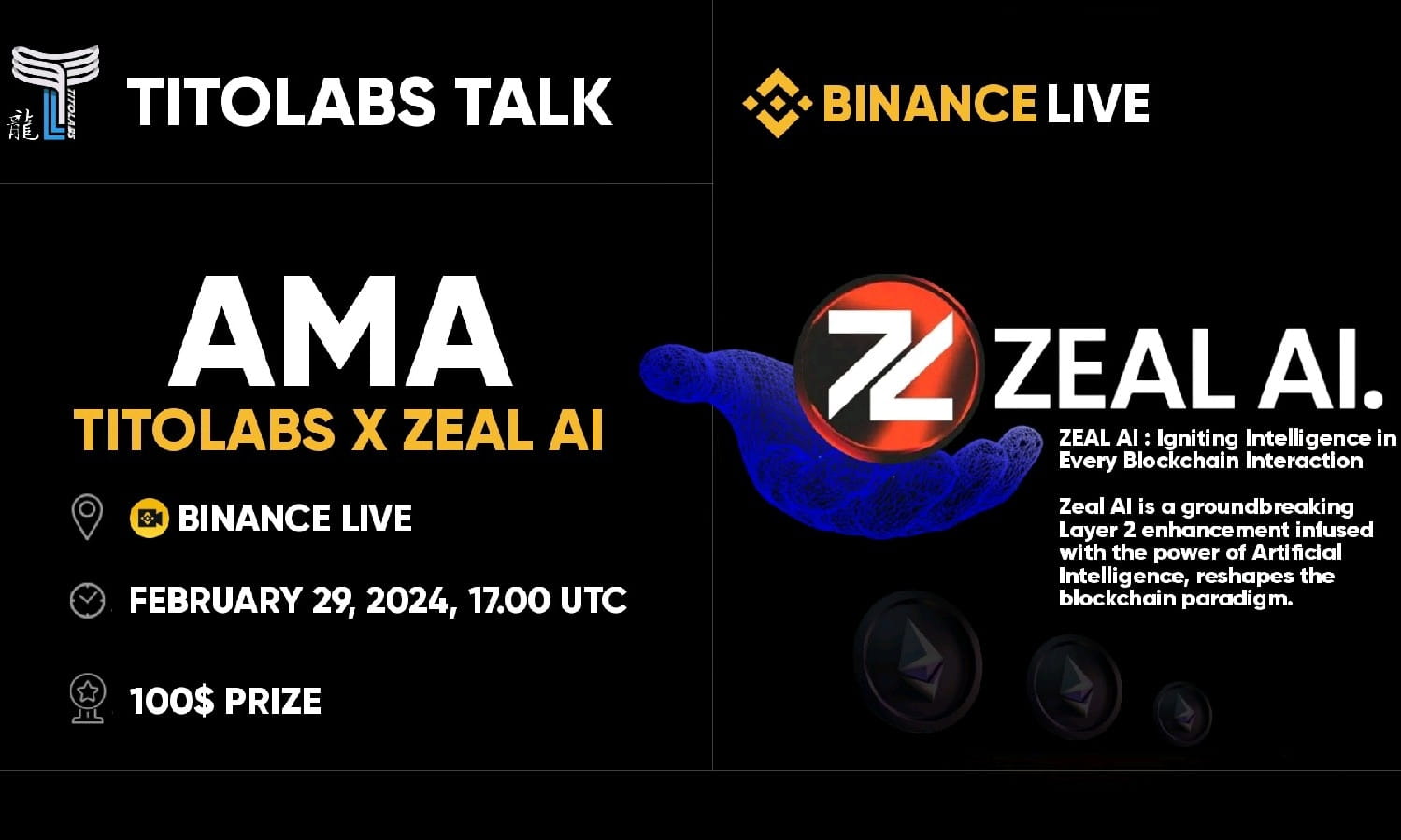 AMA WITH ZEAL AI (AIRDROP 100$)