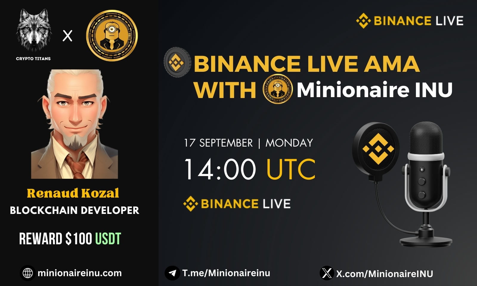 AMA - CryptoTiTans <> MINIONAIRE INU  