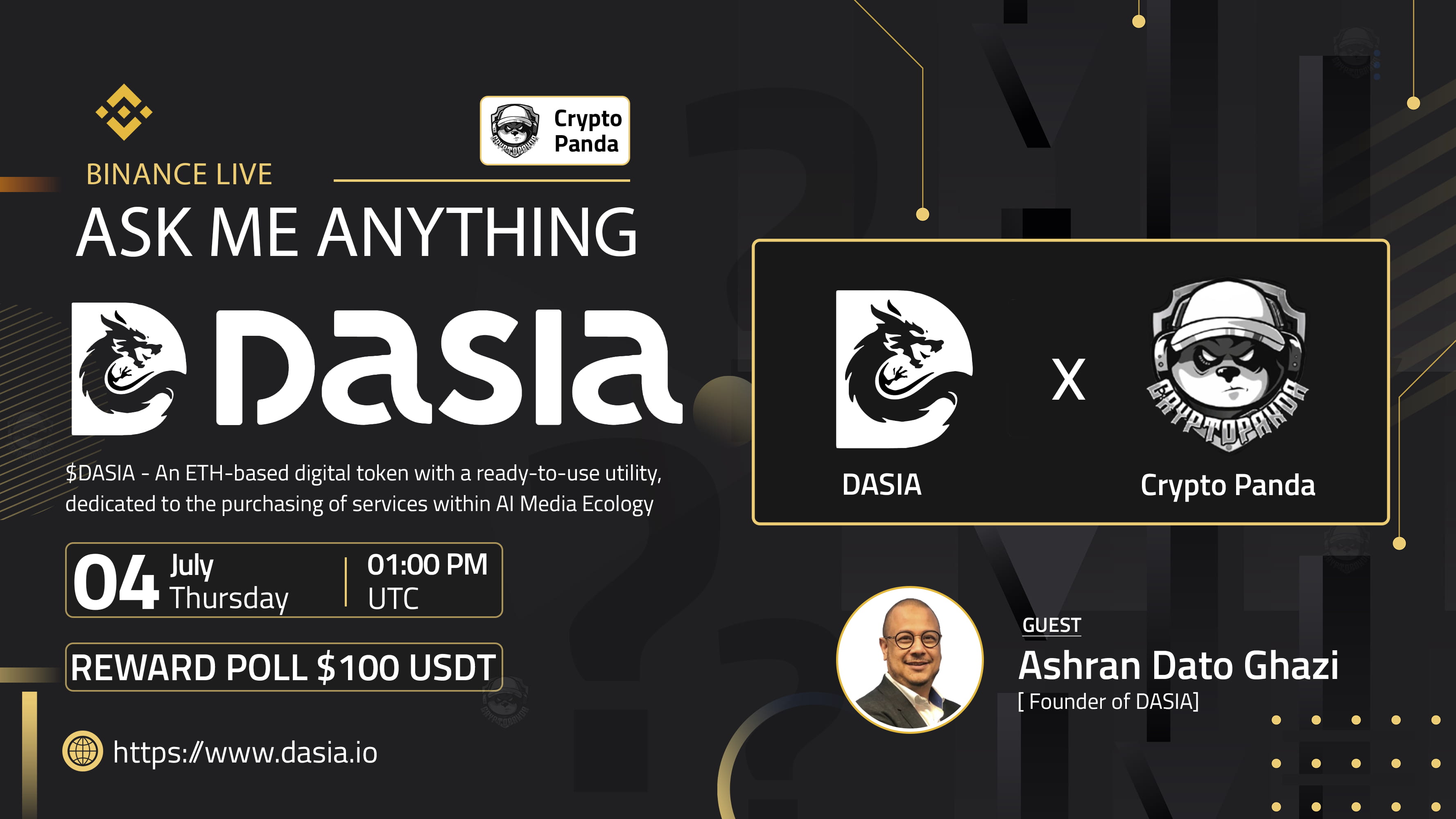 Crypto Panda presents AMA with DASIA