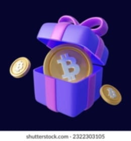 Bitcoin Gift Box Royalty