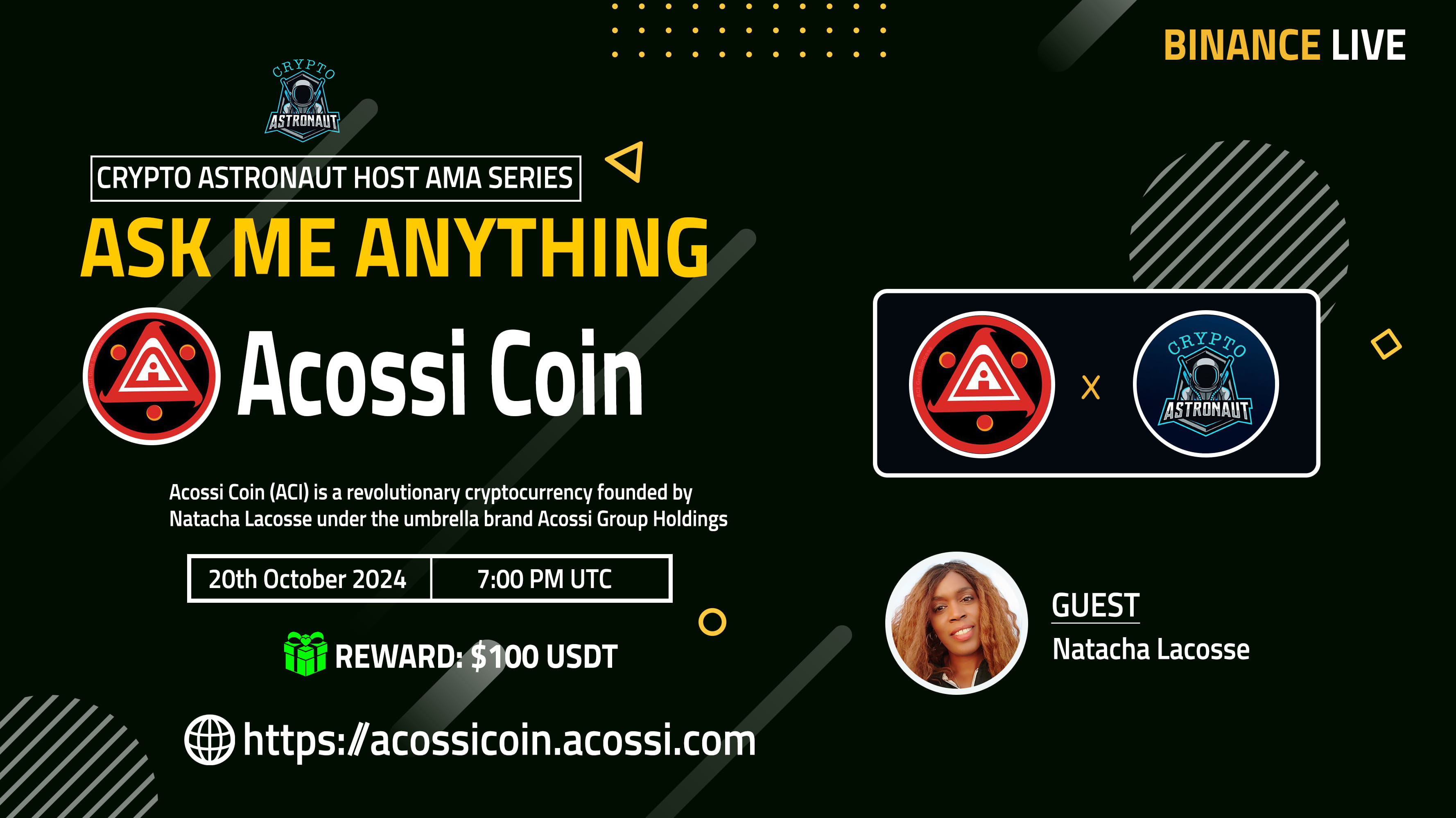 Crypto Astronaut Host AMA With Acossi Coin