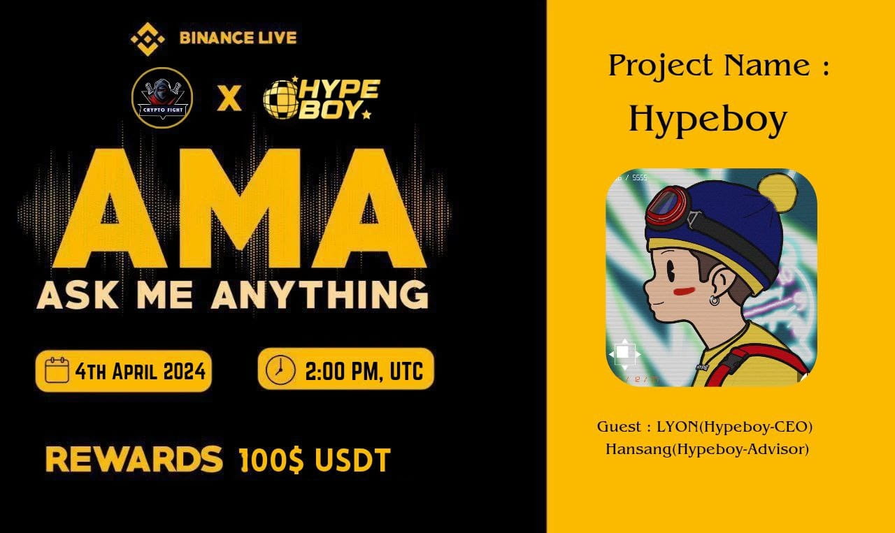 Crypto Fight Community AMA With "Hypeboy" || Reward : 100$ USDT