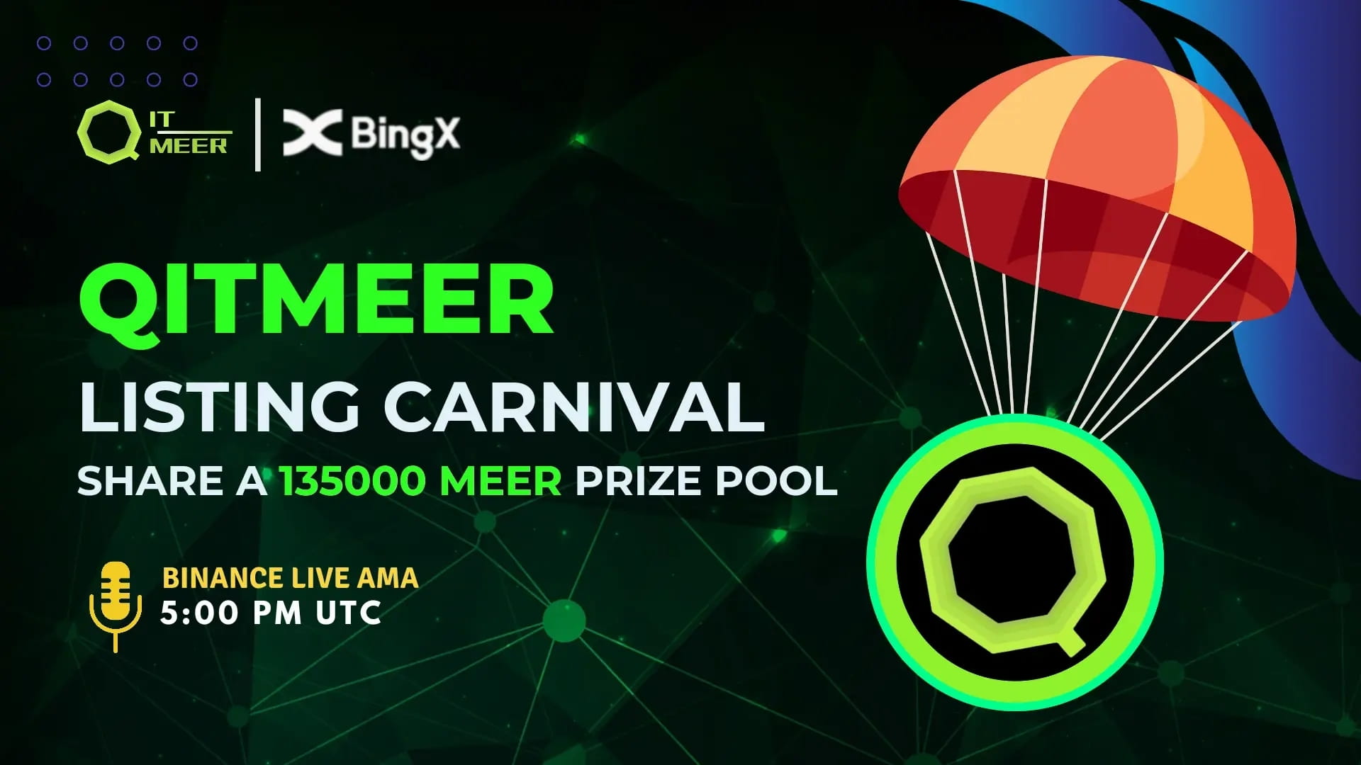Qitmeer BingX Carnival Event(12kUSDT) Up for grab