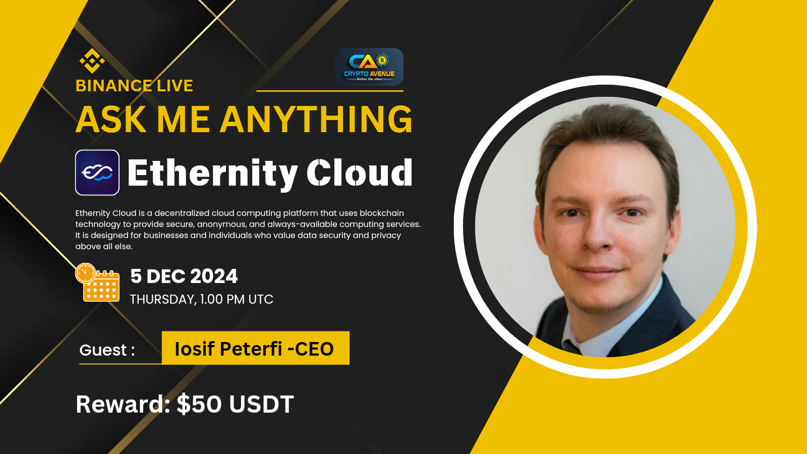 AMA - CRYPTO AVENUE X ETHERNITY CLOUD