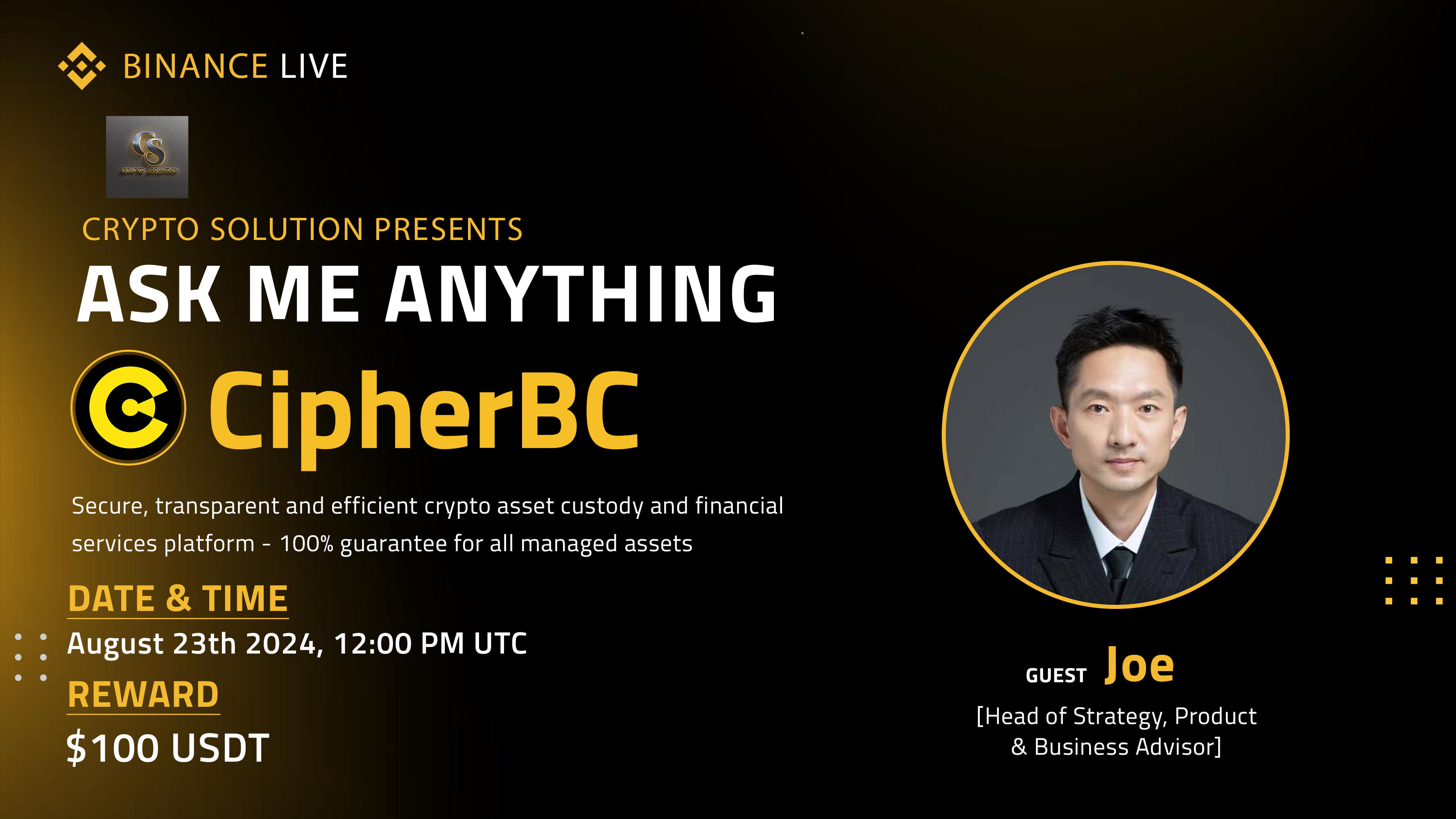 AMA - Crypto Solution <> CipherBc