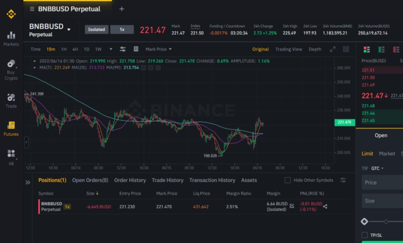 Crypto Moon & Binance Futures USD-M PNL and ROE