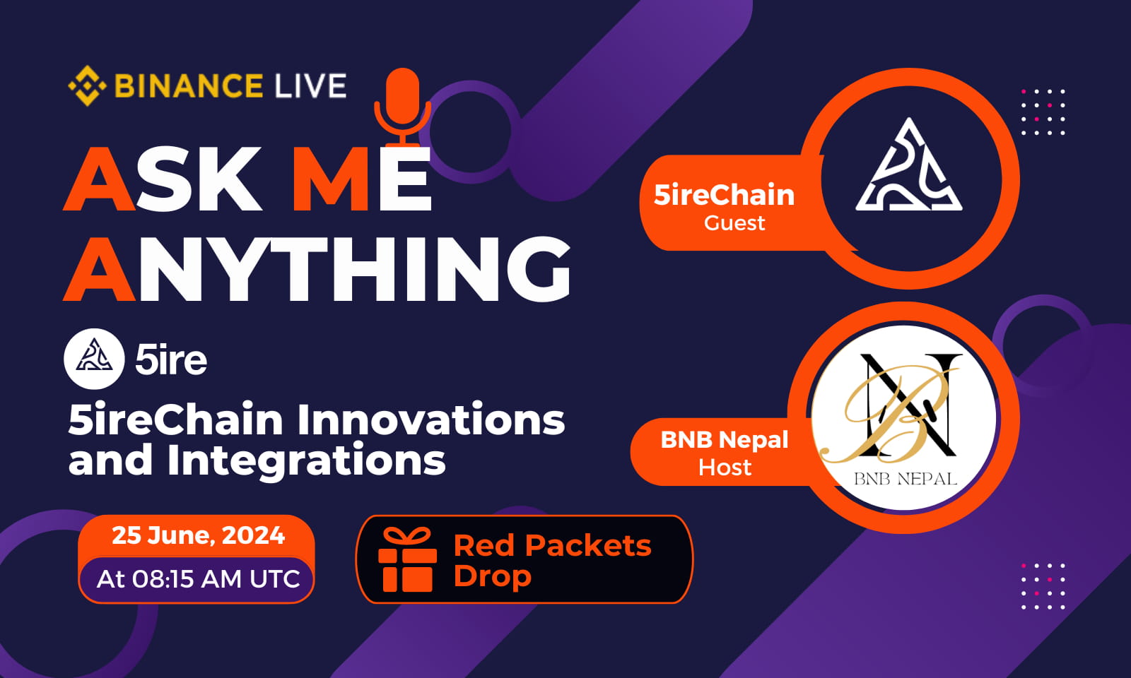AMA - 5ireChain x BNB Nepal | Red Packets Drop