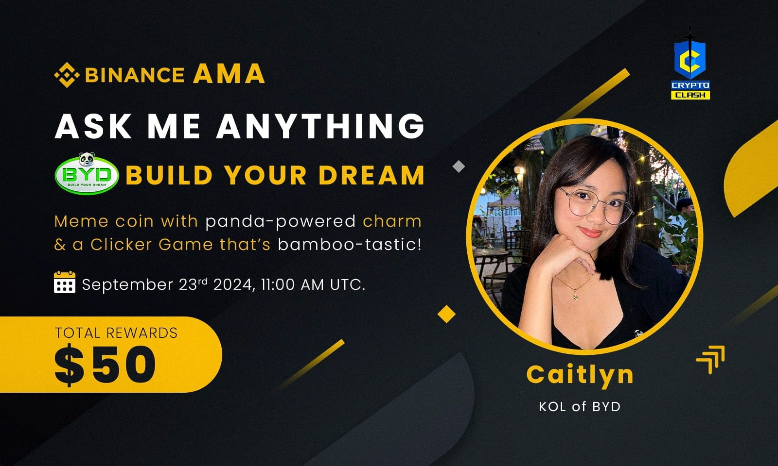 AMA - Build Your Dream (BYD) x Crypto Clash | 50$ USDT Rewards