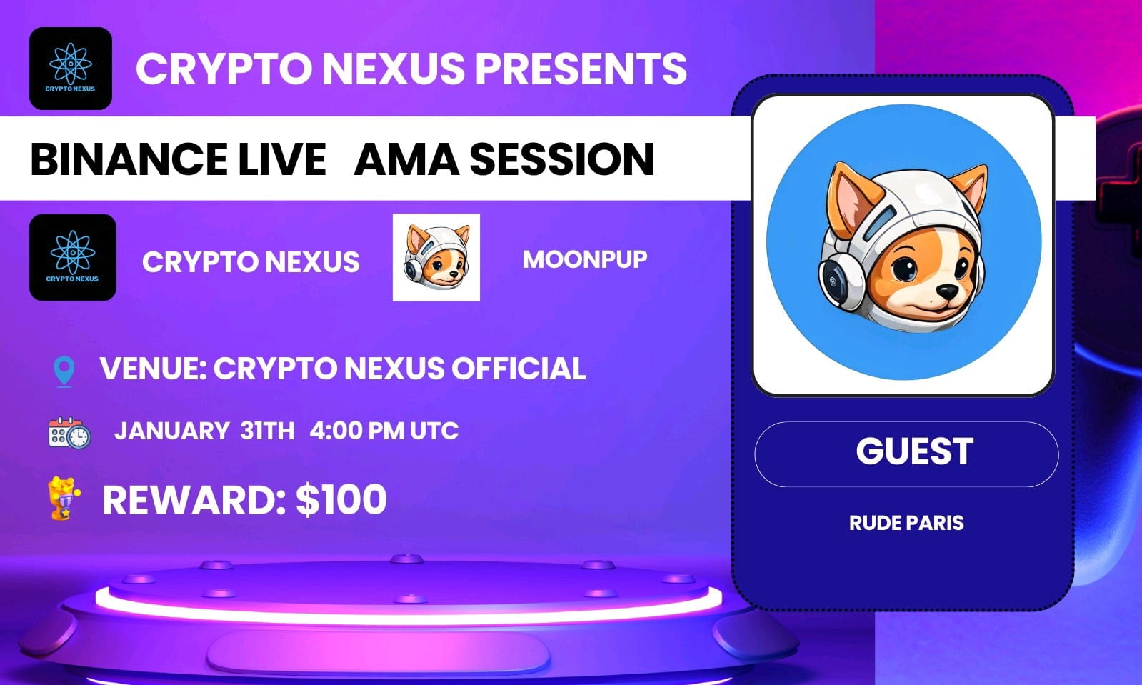 Crypto Nexus Binance Live AMA With moonpup