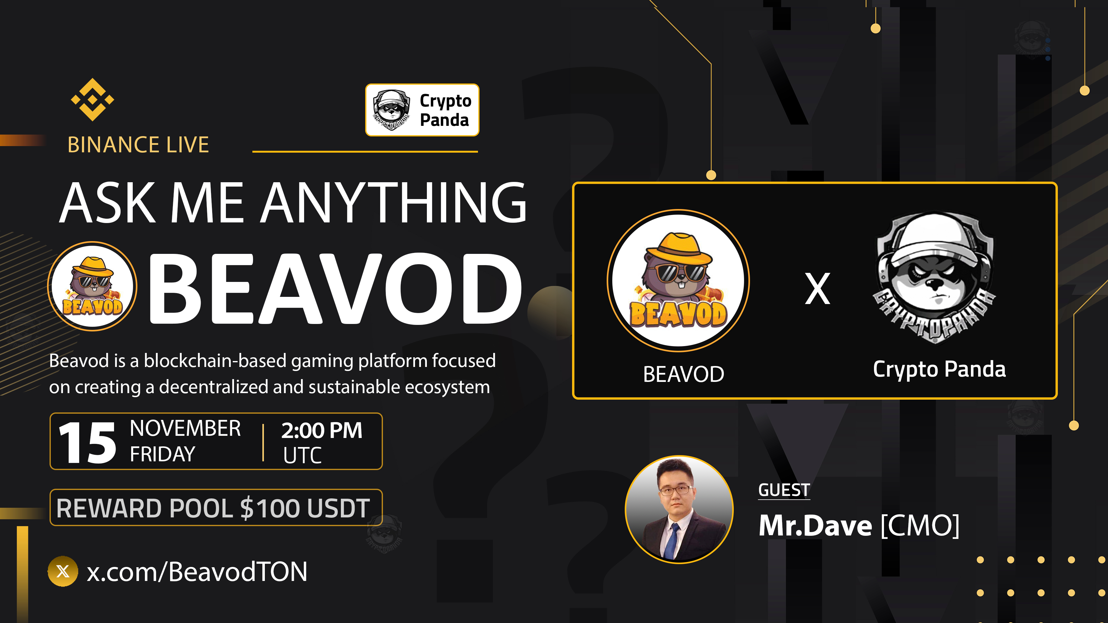 Crypto Panda Presents AMA with Beavod  // $100 Giveaway