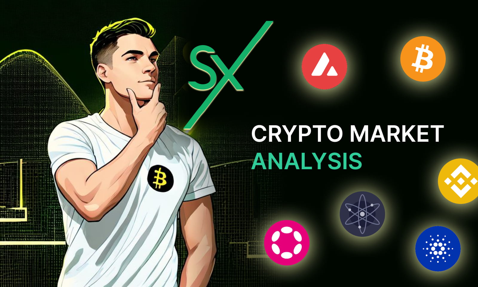 Crypto market overview + live trading on Skyrex terminal