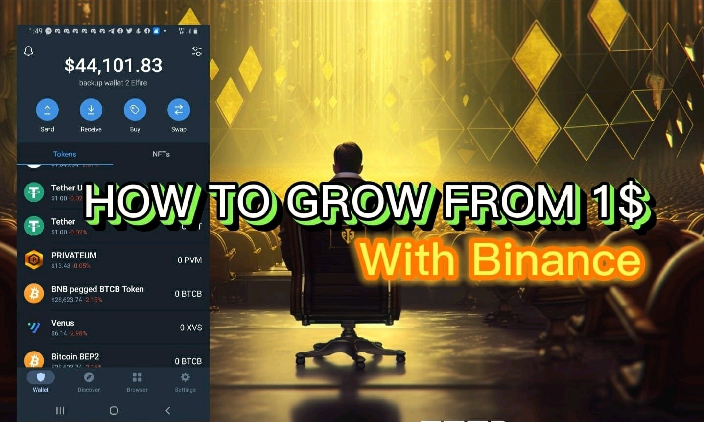 How I grow 1$ to $44k  starting from binance. This is FREE so DYOR