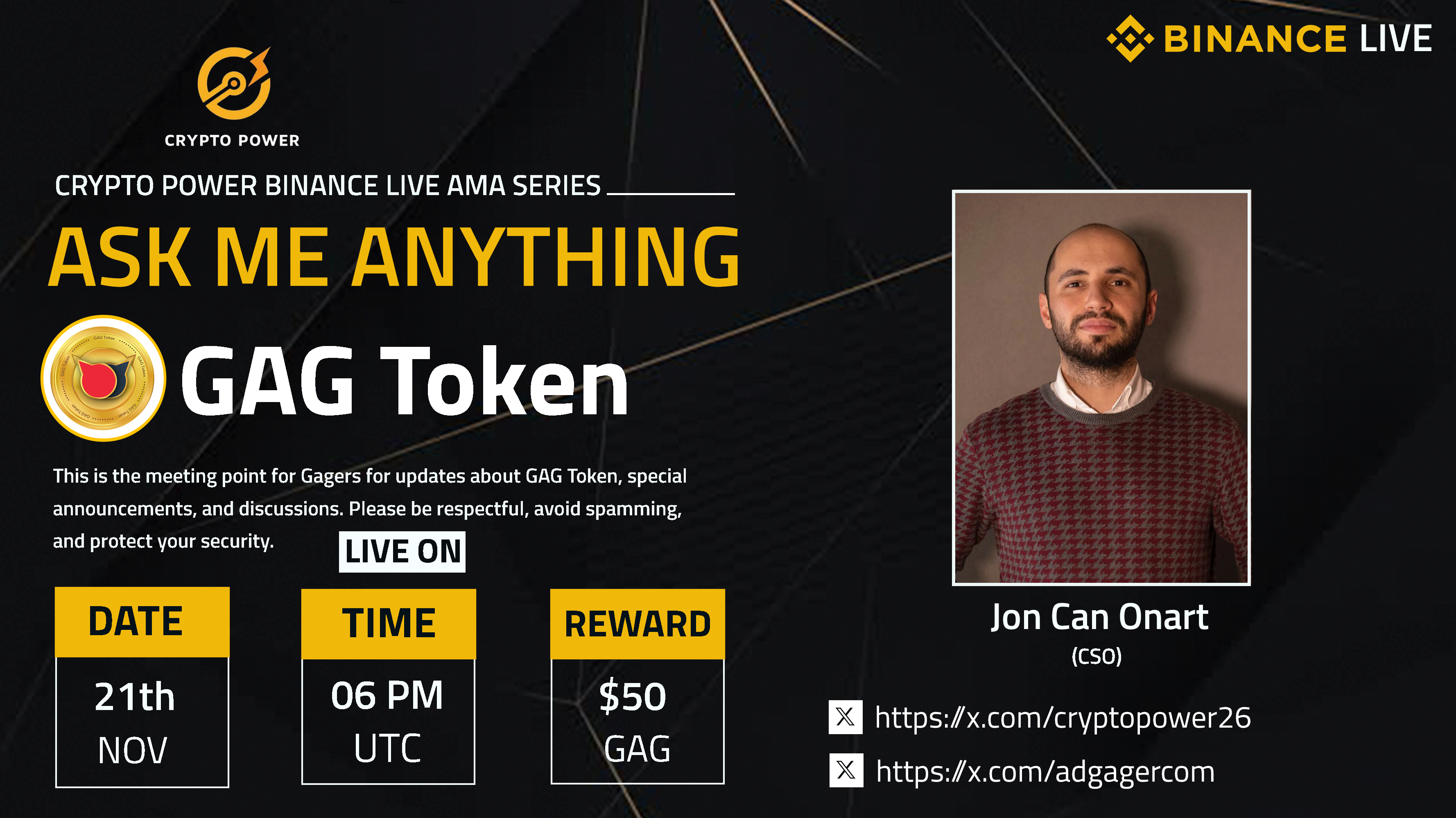 CRYPTO POWER AMA WITH GAG Token