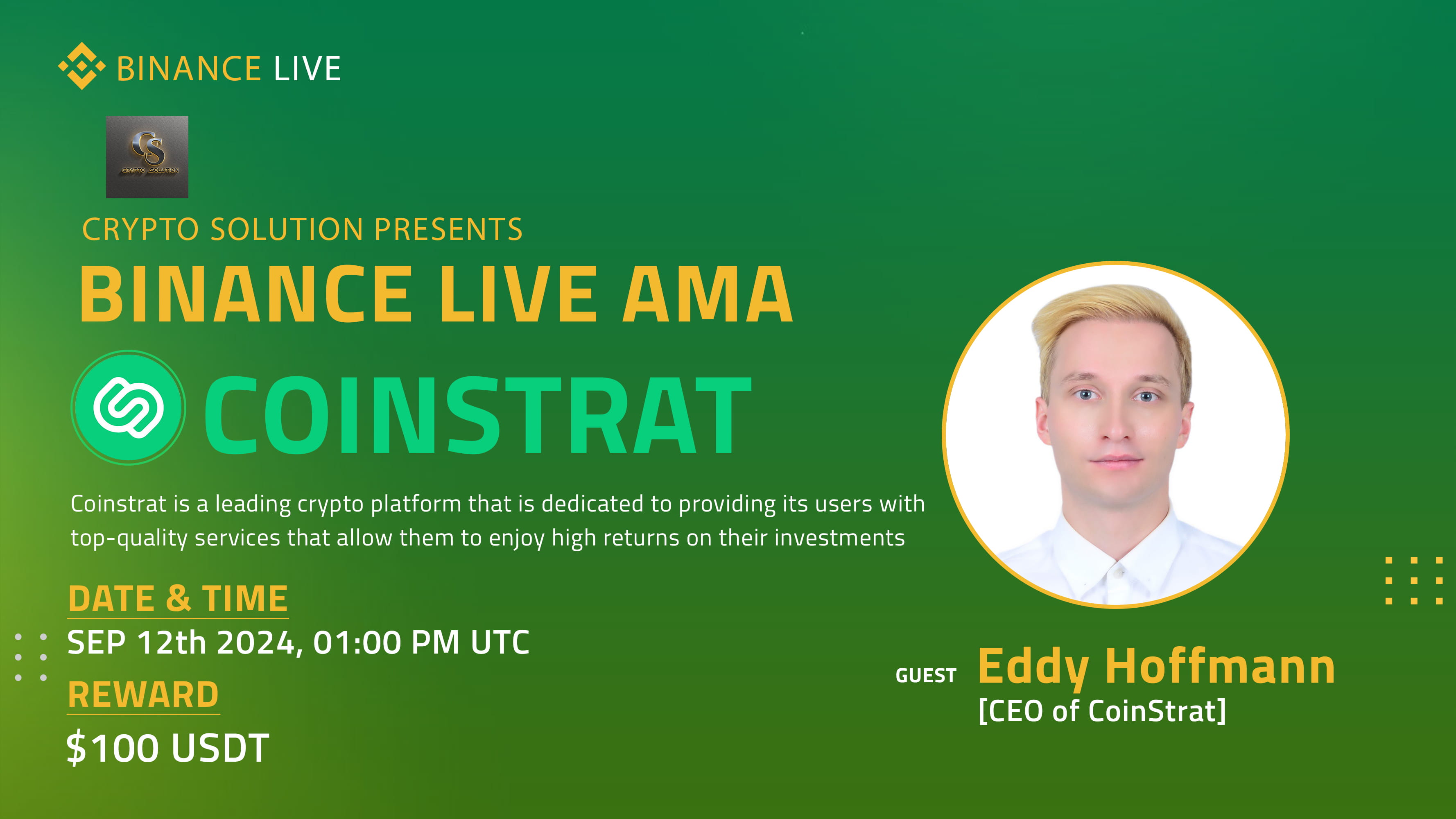 AMA - Crypto Solution <> CoinStrat