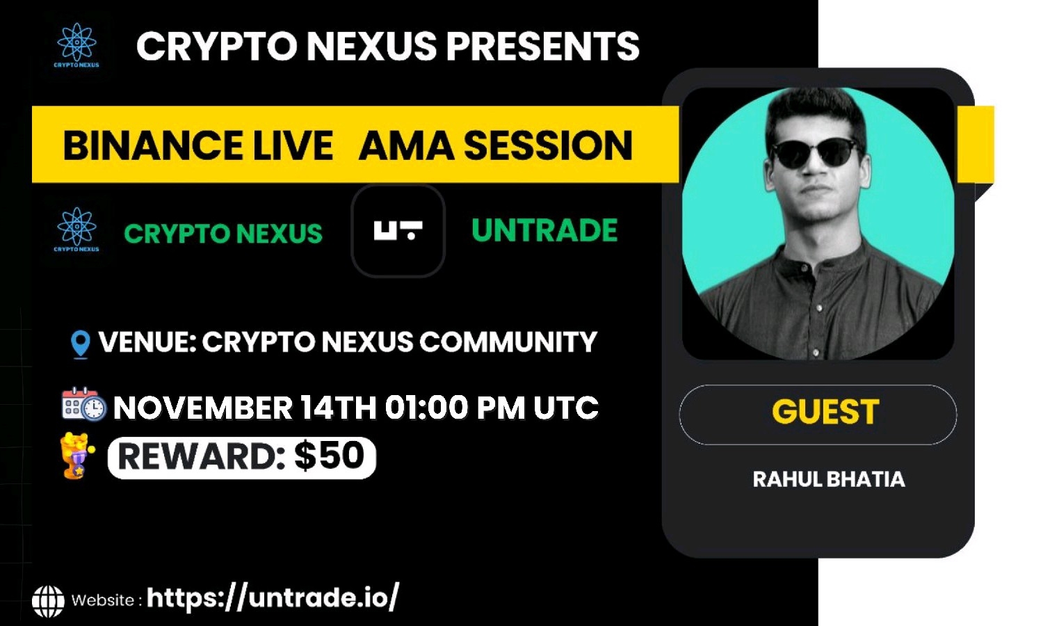 Crypto nexus Binance live AMA With untrade