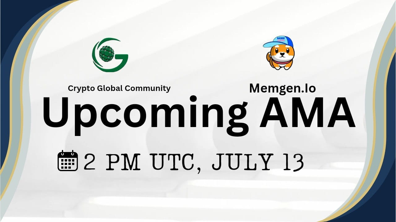 Upcoming AMA - Crypto Global Community with Memgen.Io