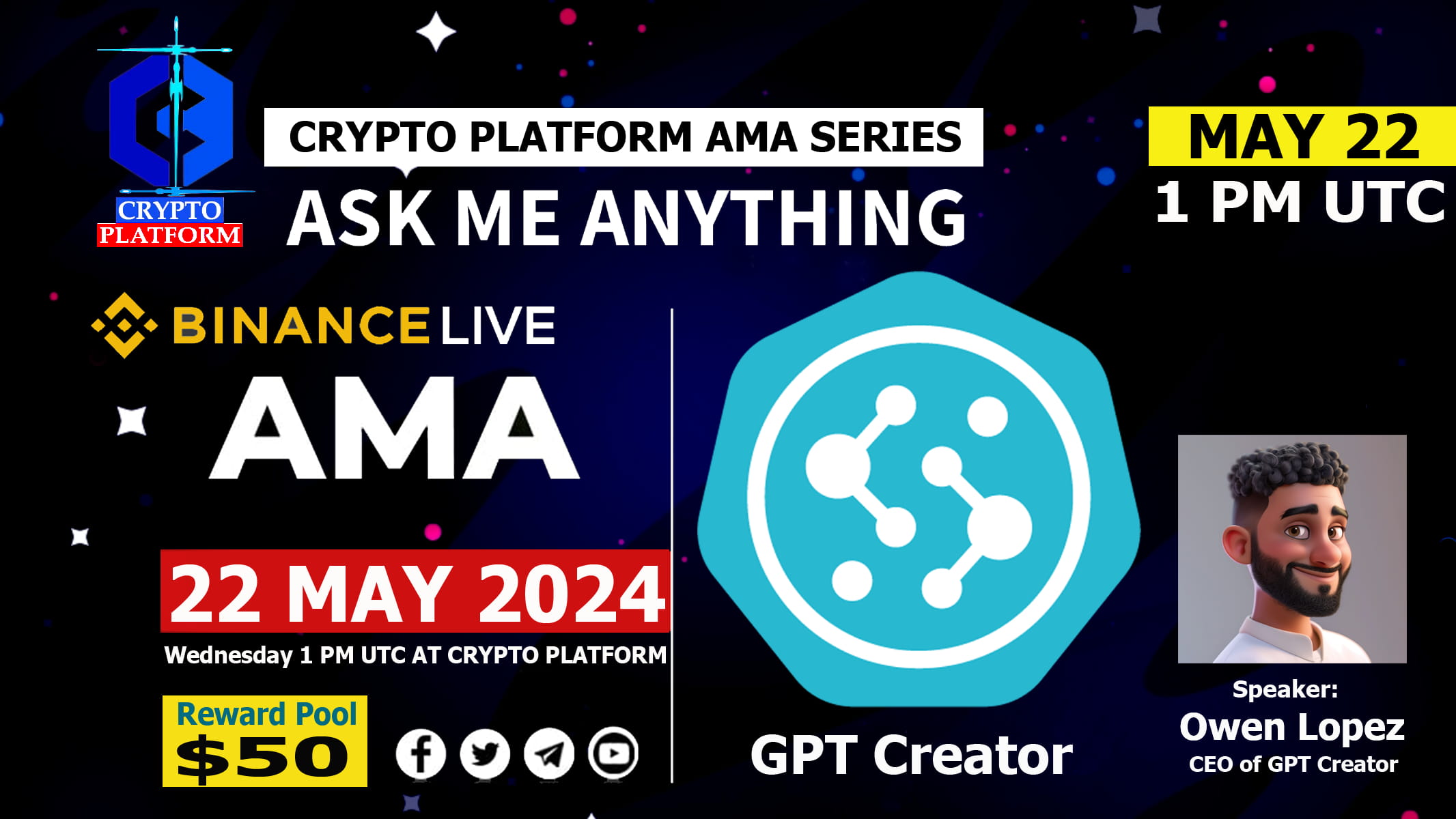 AMA - GPT Creator <<>> Crypto Platform | $50 USDT Rewards