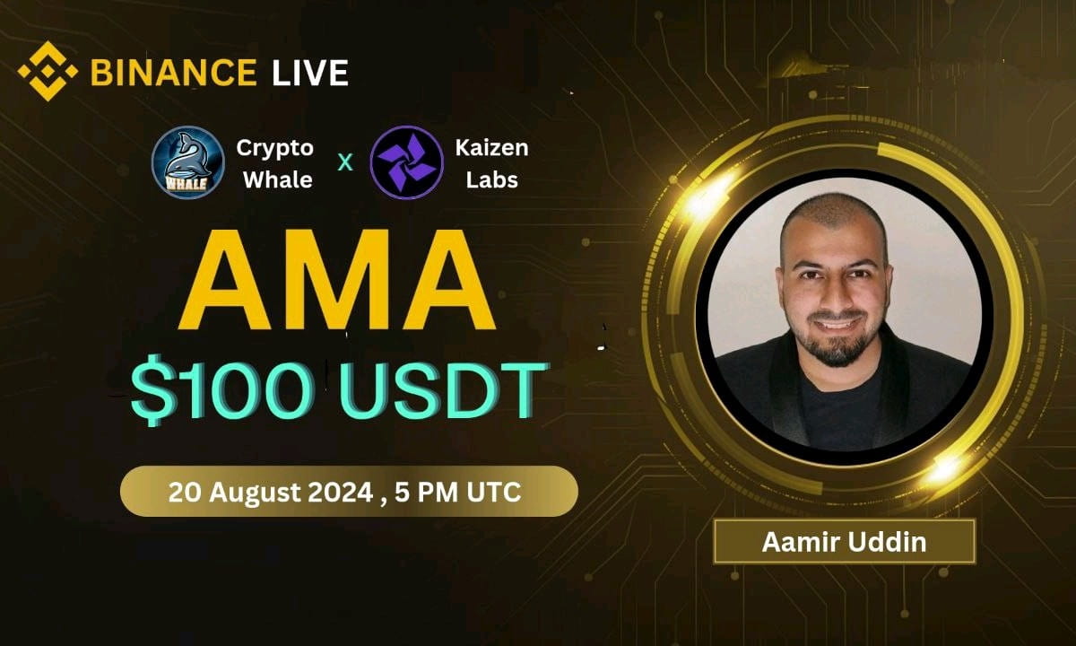 Crypto Whale is going to do Binance AMA with Kaizen Labs Reward:100 USD