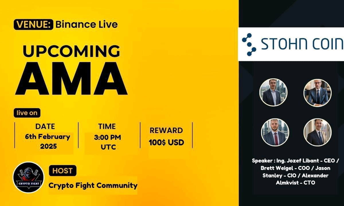 Crypto Fight Host An AMA With "StohnCoin" || Reward : 100$ USDT 