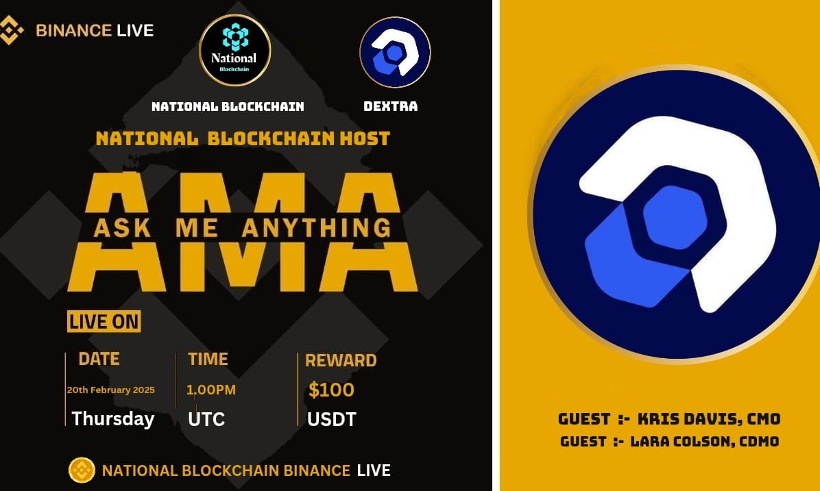 AMA with #DEXTRA at Binance Live in National Blockchain 