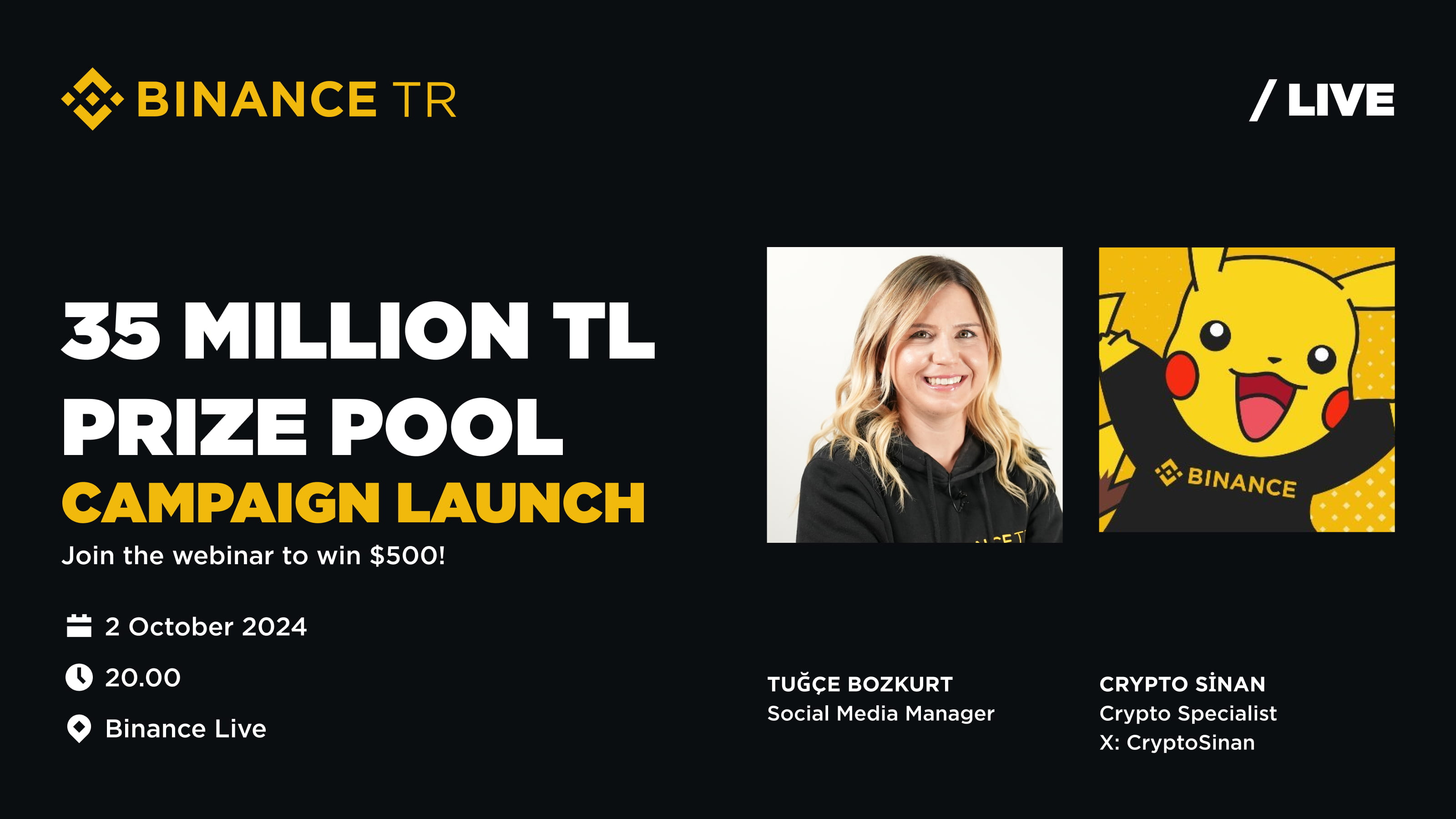 Win Tesla, iPhone and a total of 35 M ₺ Prize Pool with Binance TR 🎁