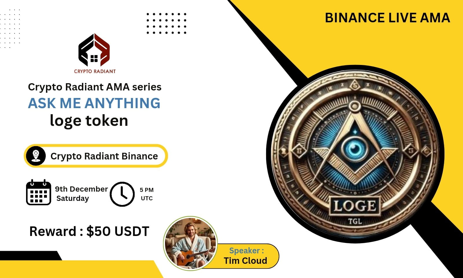 AMA - Crypto Radiant <> Loge Token | $50 USDT Reward 