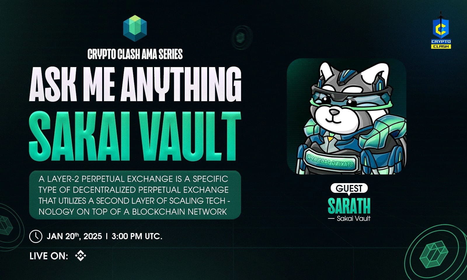 AMA - Sakai Vault x Crypto Clash | 50$ USDT Rewards