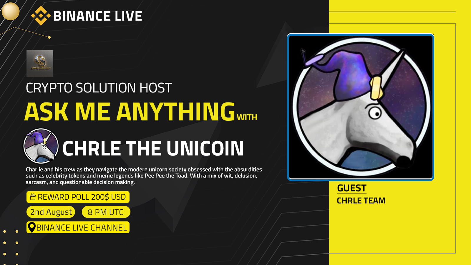 AMA - Crypto Solution <> Charlie The Unicoin