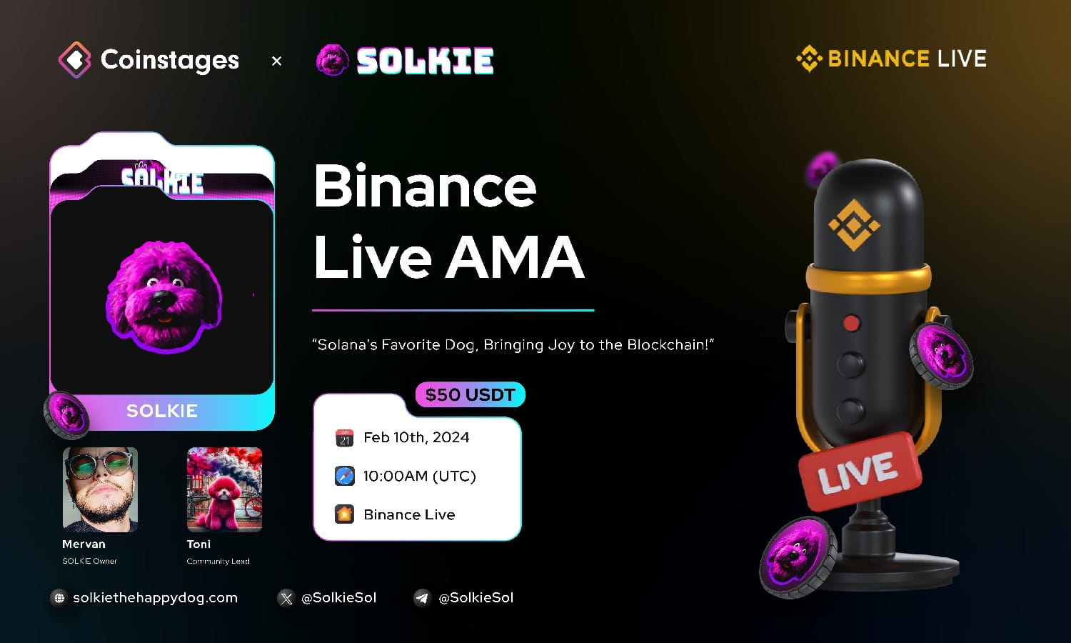 Coinstages Live AMA: Featuring Solkie