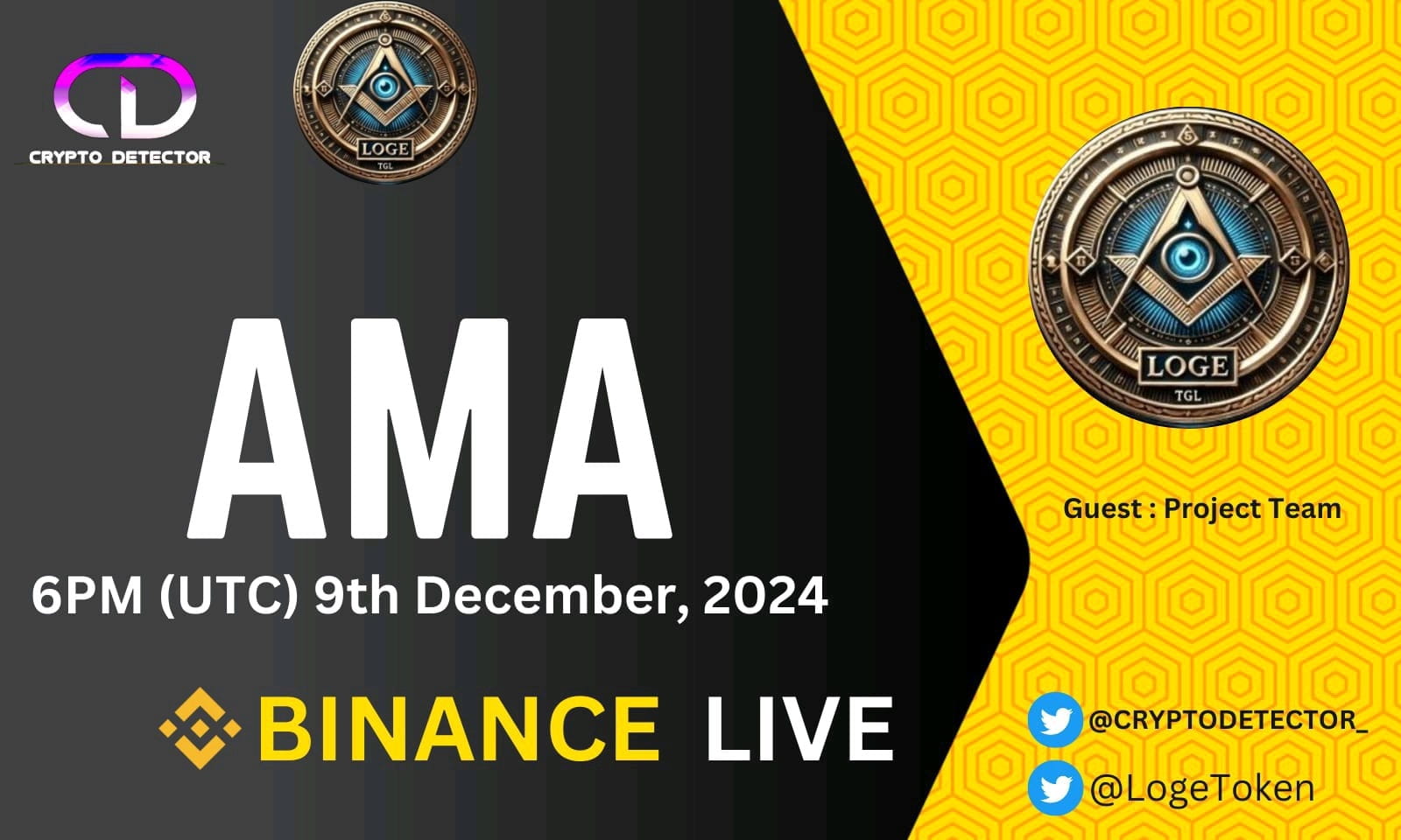 Crypto Detector  will be holding AMA with Loge Token