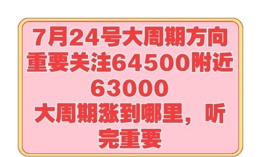 今天24号。大周期关注哪里重要