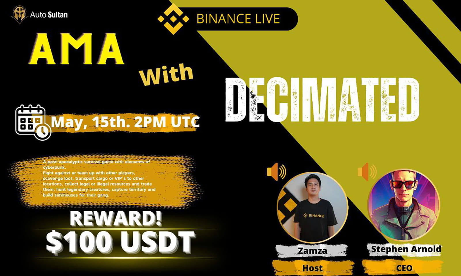 AMA WITH DECIMATED | $100 REWARD