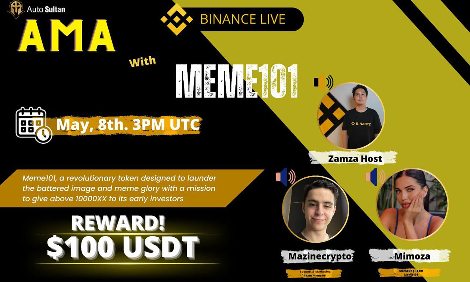 AMA WITH MEME 101 | $ 100 USDT REWARD