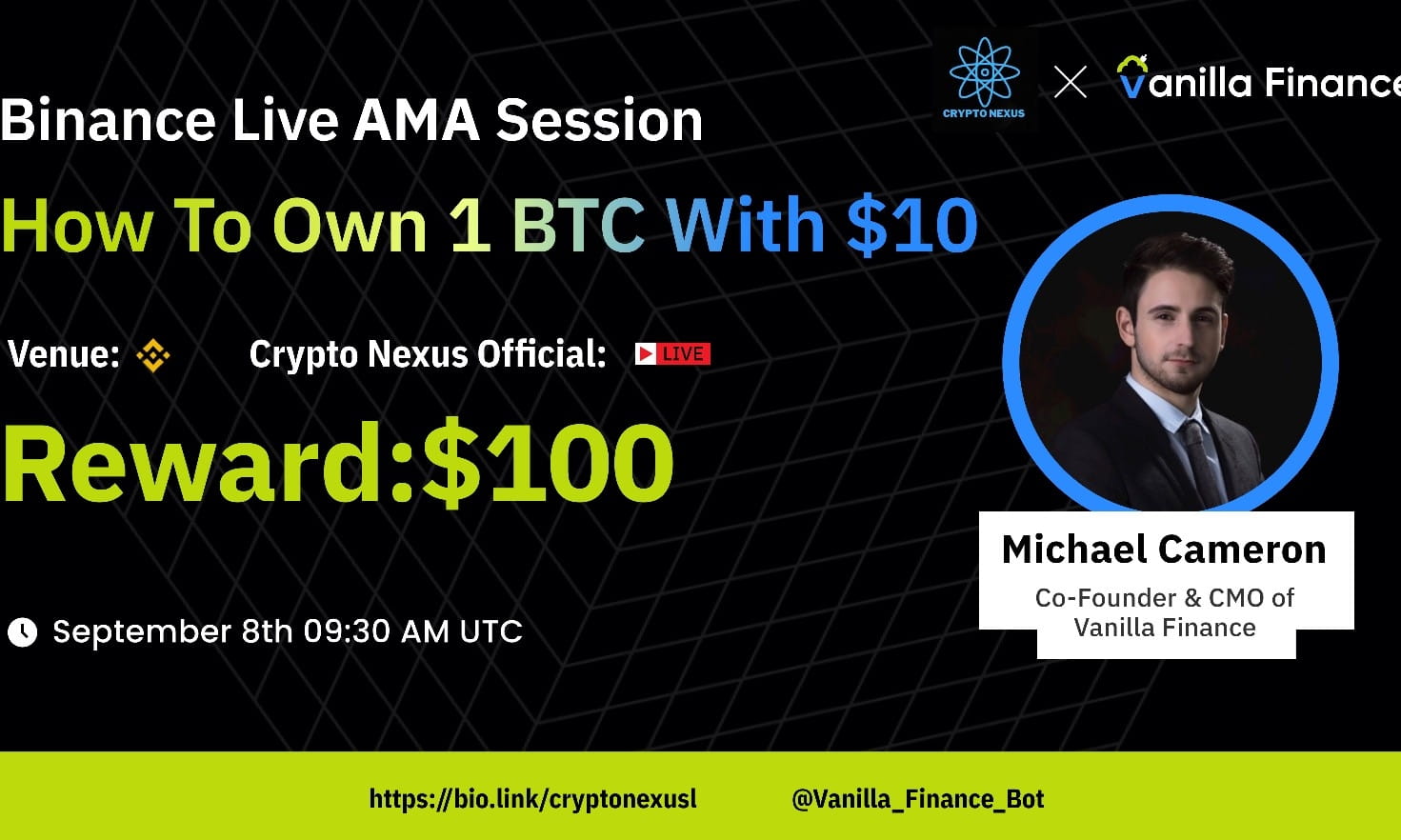 Crypto nexus AMA with Vanilla Finance