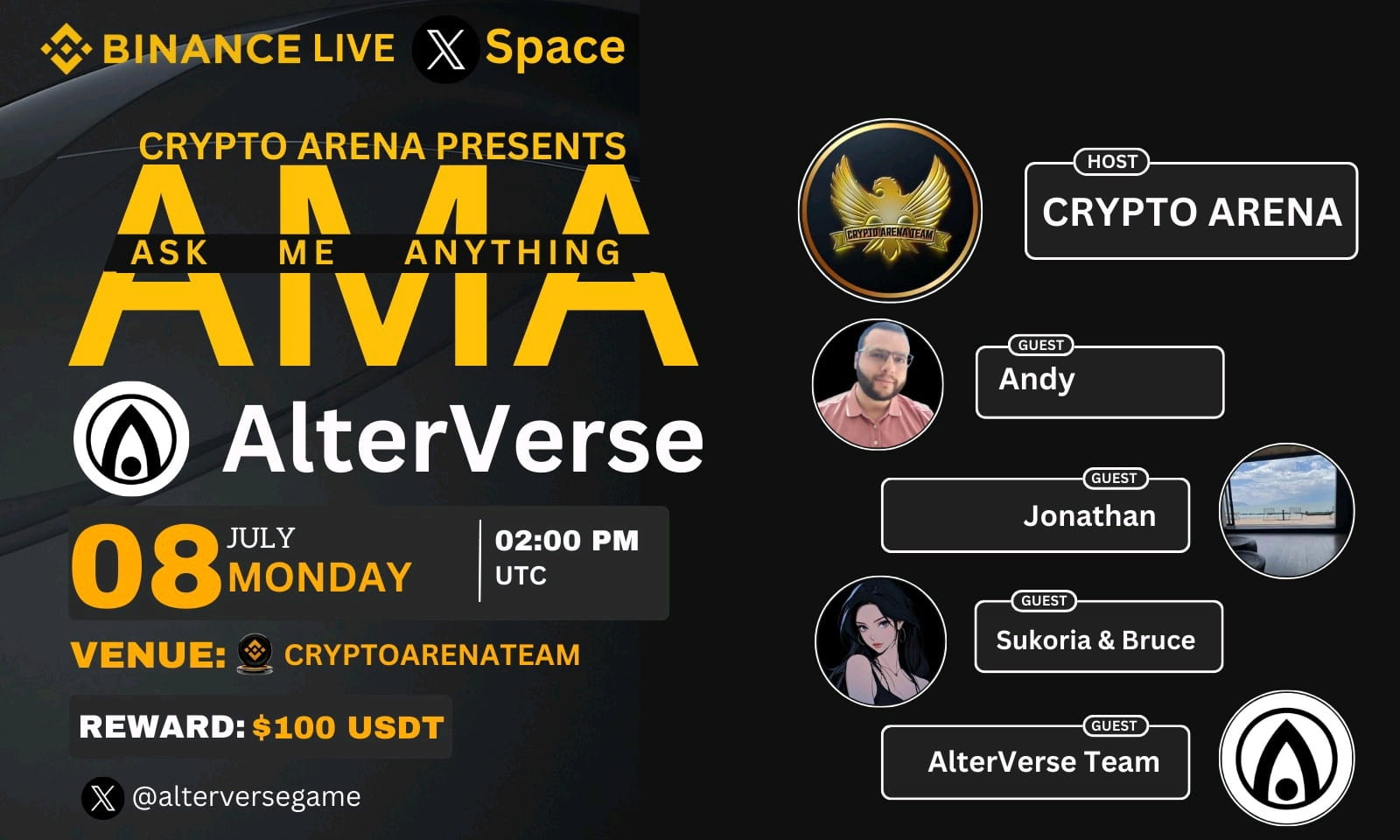 AlterVerse AMA | $100 USDT