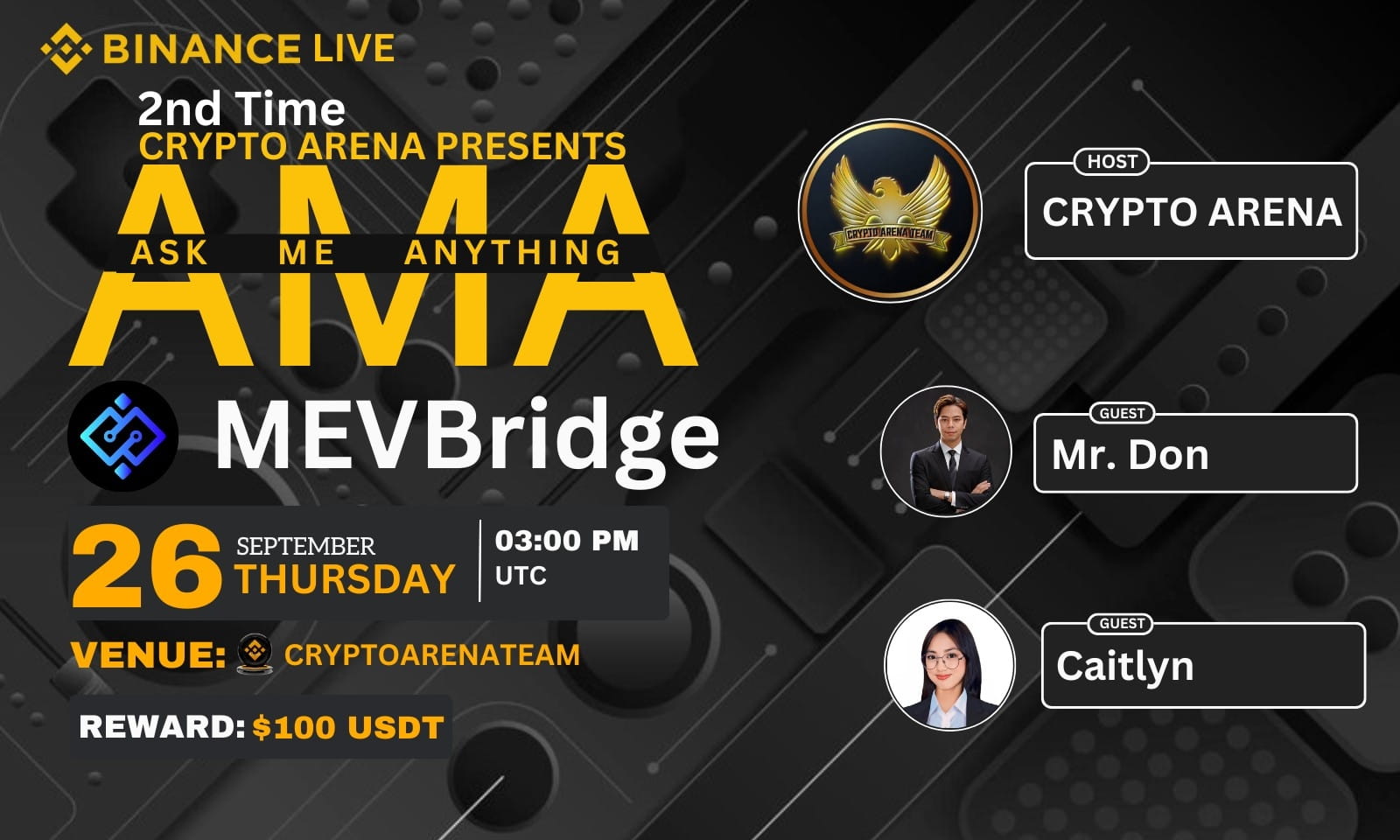 2nd Time MEVBridge AMA | $100 USDT Giveaway 