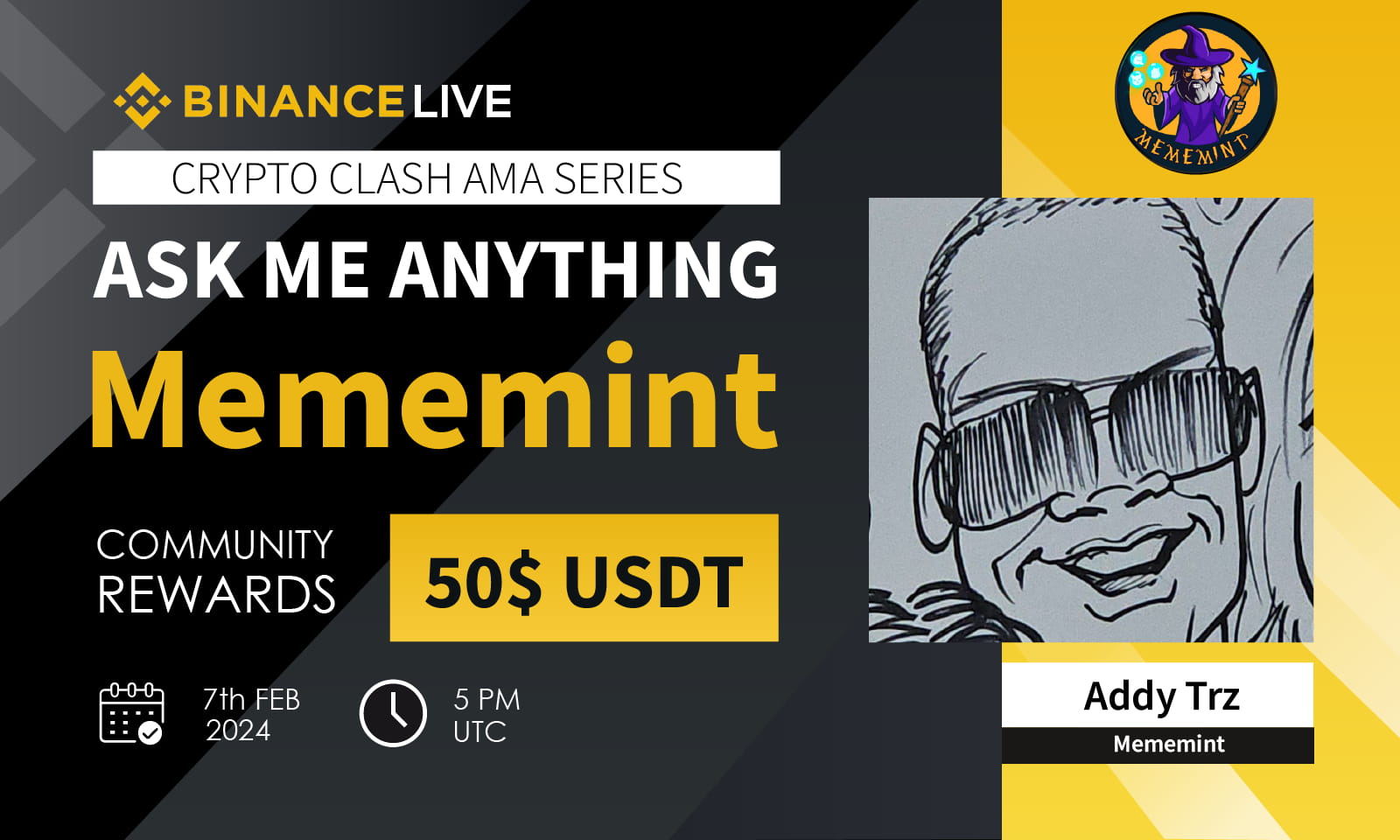 AMA - Mememint x Crypto Clash | 50$ USDT Rewards