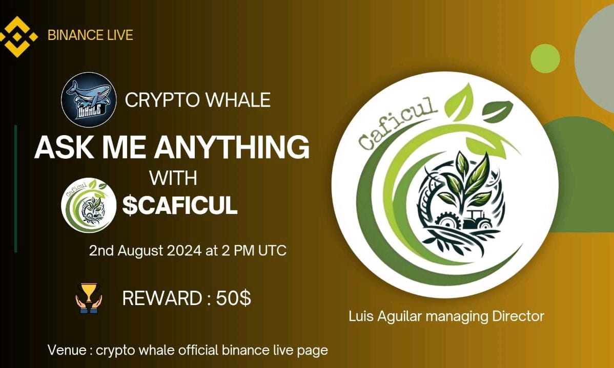 Crypto Whale is going to Host Binance live  with Caficul Reward : 50 USD