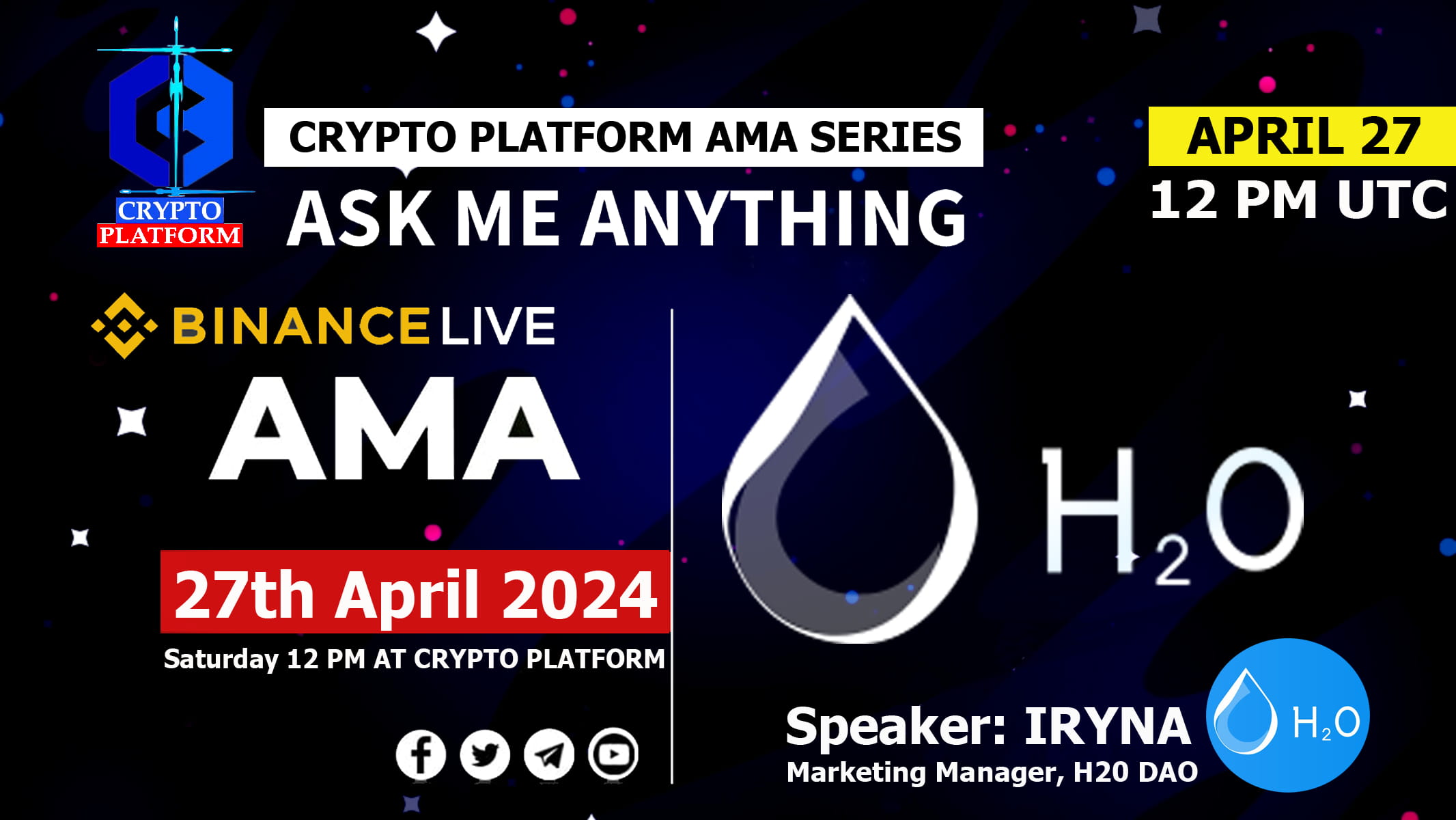 AMA - H2O DAO x Crypto Platform | 100$ USDT Rewards