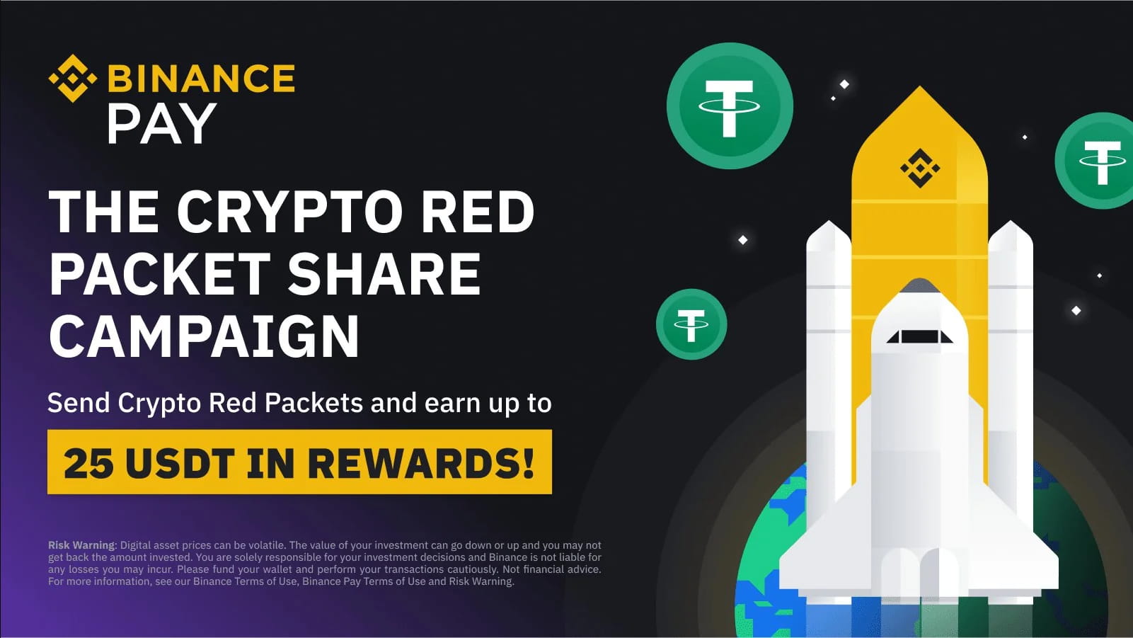 send red packets and get up to 25 usdt 