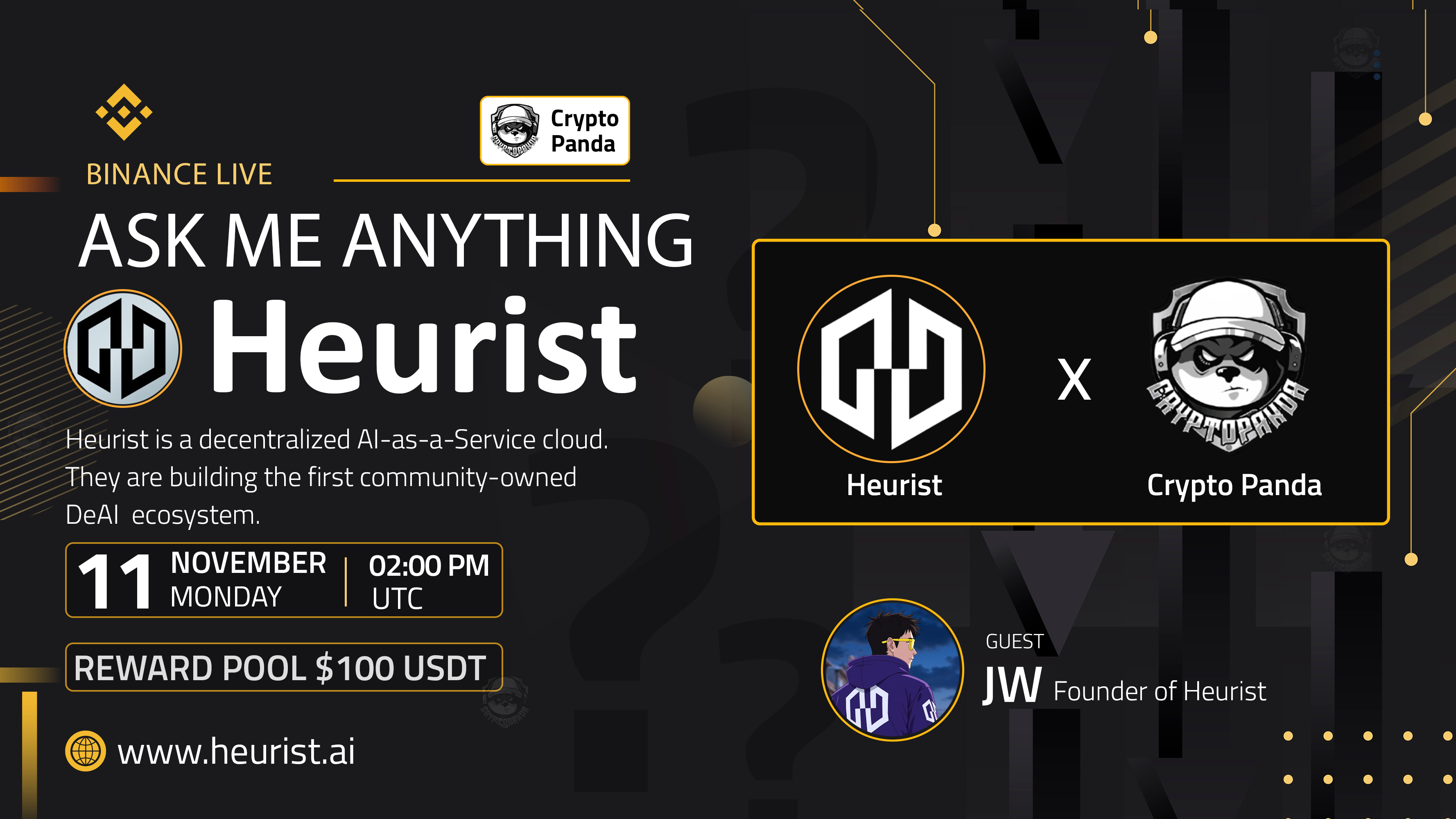 Crypto Panda Presents AMA with Heurist // $100 Giveaway